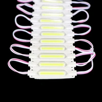 DC 12V 2W Small Tube COB High Brightness Waterproof Injection Module With Diffused/Clear Lens For Advertisement Light Box / Led Sign Boards / Decoration - Pack Off 10, Multi Colour