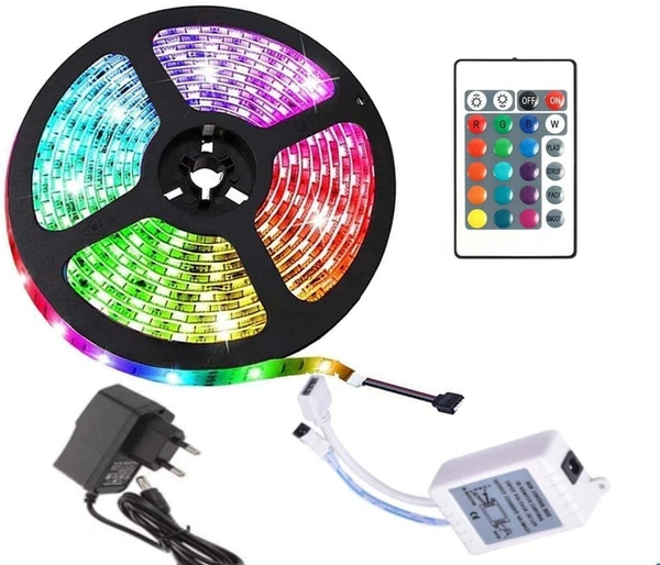 Waterproof Multi-Color RGB Led Strip Light with Remote Control Wireless Color Changing Light for Bedroom, Ceiling, Kitchen, Tv Backlight (Multicolor) - Multi Colour, Jhalar