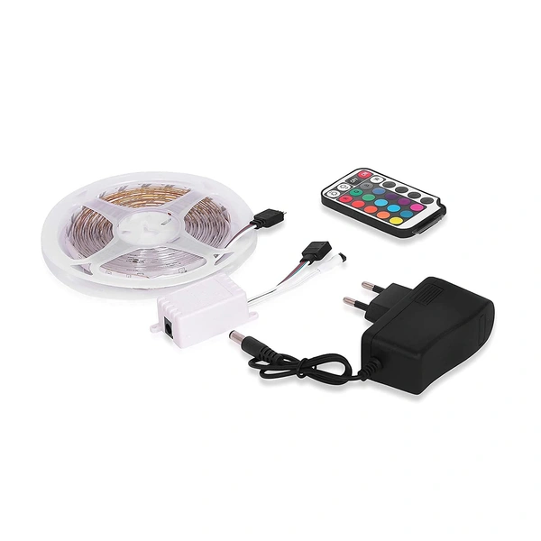 Waterproof Multi-Color RGB Led Strip Light with Remote Control Wireless Color Changing Light for Bedroom, Ceiling, Kitchen, Tv Backlight (Multicolor) - Multi Colour, Jhalar