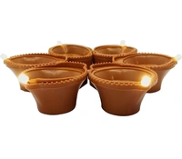 Lighting Sense Water Sensor Eco-Friendly Led Diyas Candle E-Diya, Warm Orange Ambient Lights, Battery Operated Led Candles