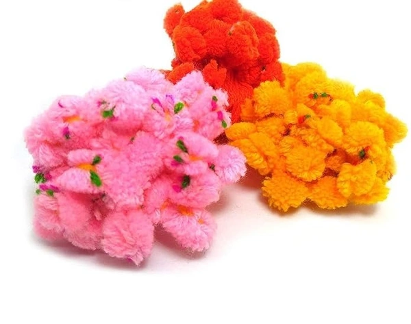 MQS - Rakhi Flower Gota Pati rakhi Pooja rakhi Pom Pom rakhi Feather Soft Children Rakhi Sharvan God rakhi Raksha Bandhan Gift Band Moli Bracelet (Set of 15)
