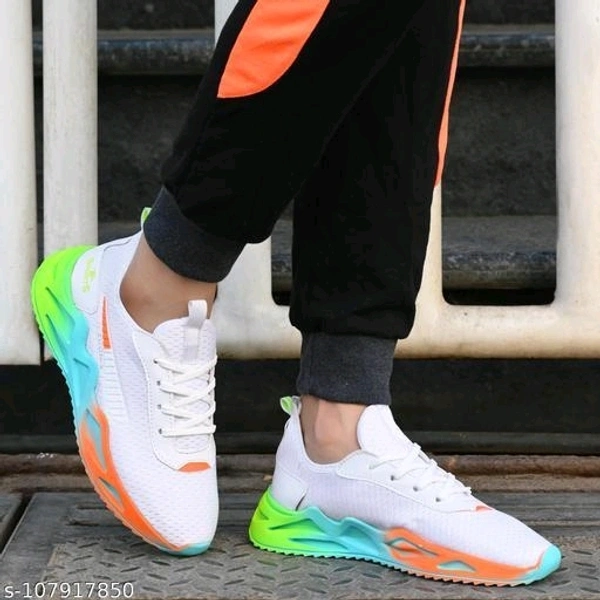 Modern Fabulous Men Sports Shoes - White, 6