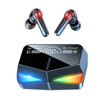 Damix M28 TWS Gaming Earphones With RGB Light & Low Latency Bluetooth Wireless Gaming Bluetooth Gaming Headset (Black, True Wireless) - Black