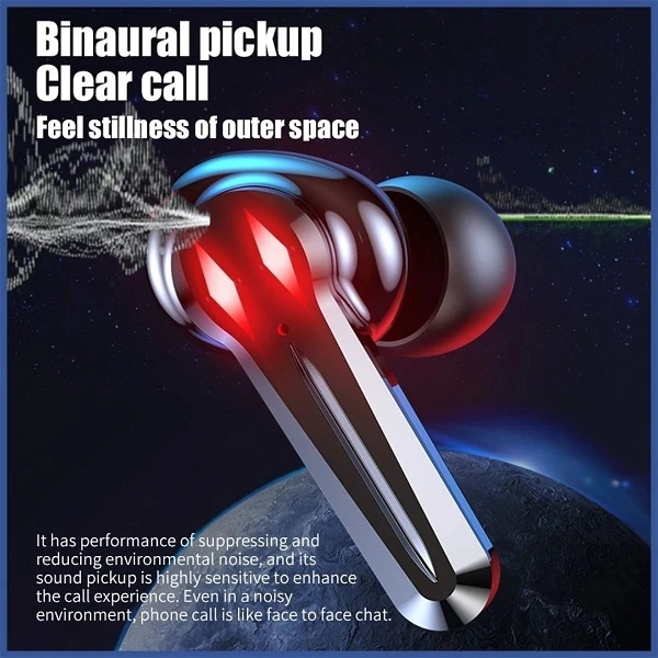 Damix M28 TWS Gaming Earphones With RGB Light & Low Latency Bluetooth Wireless Gaming Bluetooth Gaming Headset (Black, True Wireless) - Black