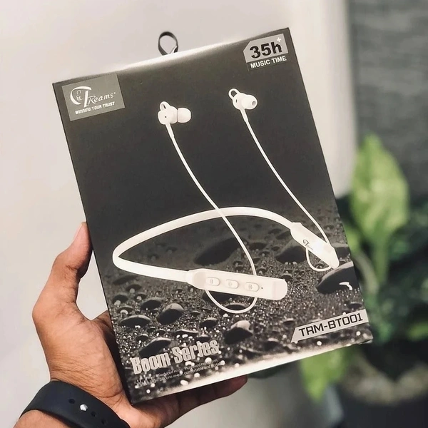 Treams BT001 Headphone Battery Backup 35 Hours Bluetooth Headset - White