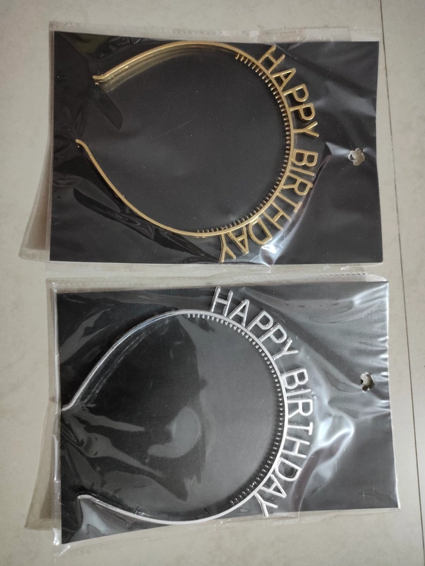 Happy Birthday Hairband - Golden