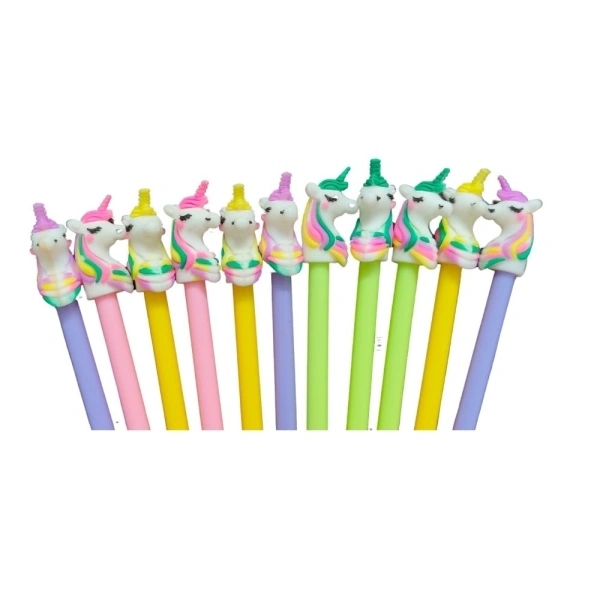 12_Pcs Set Unicorn Pencil | Plastic | Stationery | 3+ Years