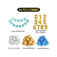 Shopnav 12Th Year Decoration Kit For Boy And Girl With Banner And Balloons (Blue)