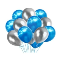 Shopnav 14Th Happy Birthday Decoration Combo With Foil And Star Balloons (Blue, Silver)