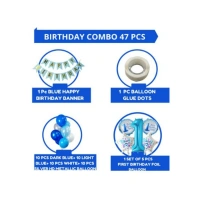 Shopnav 1St Birthday Baby Boytheme Decorations Kit Combo (Blue)