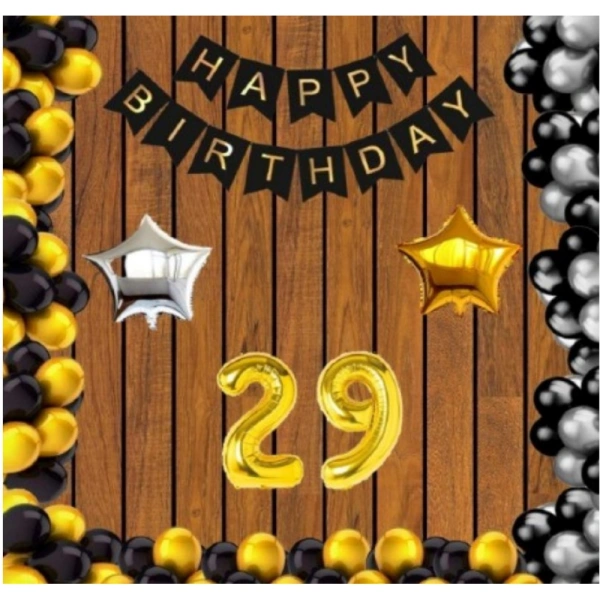 Shopnav 29 No Gold Foil Balloons Set With Metallic Balloons Star Foil Balloons (Multicolor)