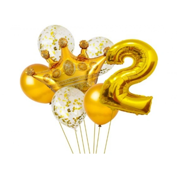 Shopnav 2Nd Birthday Decoration Items For Boys Or Girls (Golden)