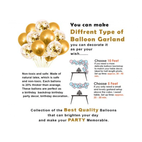 Shopnav 2Nd Birthday Decoration Items For Boys Or Girls (Golden)
