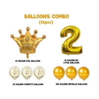 Shopnav 2Nd Birthday Decoration Items For Boys Or Girls (Golden)
