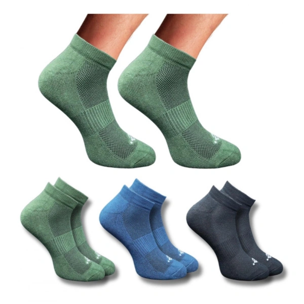 3_Pair Set Unisex Casual Cotton Printed Low Cut Socks (Multicolor)