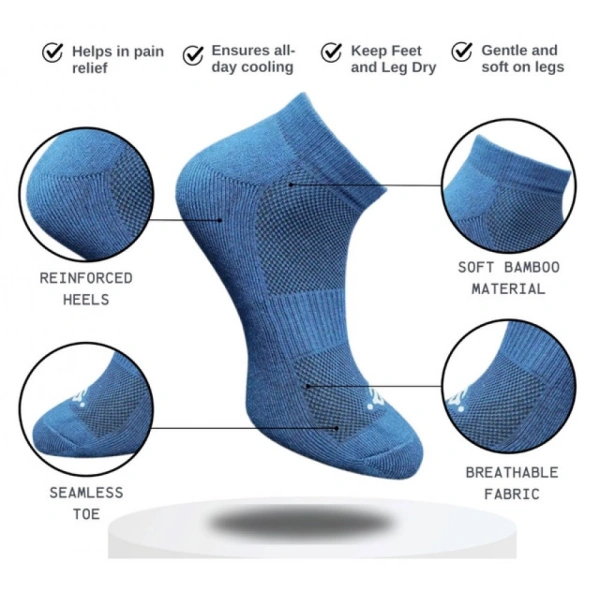 3_Pair Set Unisex Casual Cotton Printed Low Cut Socks (Multicolor)