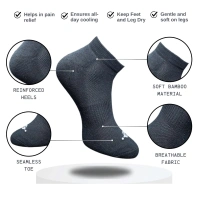 3_Pair Set Unisex Casual Cotton Printed Low Cut Socks (Multicolor)
