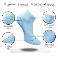 3_Pair Set Unisex Casual Cotton Printed Low Cut Socks (Multicolor)