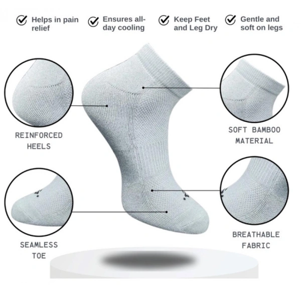 3_Pair Set Unisex Casual Cotton Printed Low Cut Socks (Multicolor)