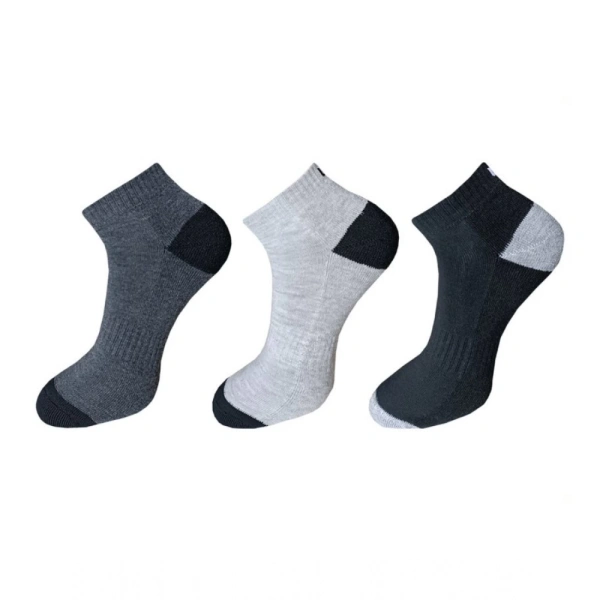 shopnav's 3_Pair Set Unisex Casual Cotton Solid Ankle Length Socks (Multicolor)