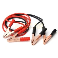 500 Amp Heavy Duty Jumper Booster Cables Anti Tangle Copper Care Universal For Car (Red) - Red