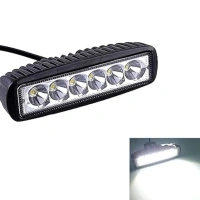 6 Led Straight Fog Lights Projector Lens (Black) - Black