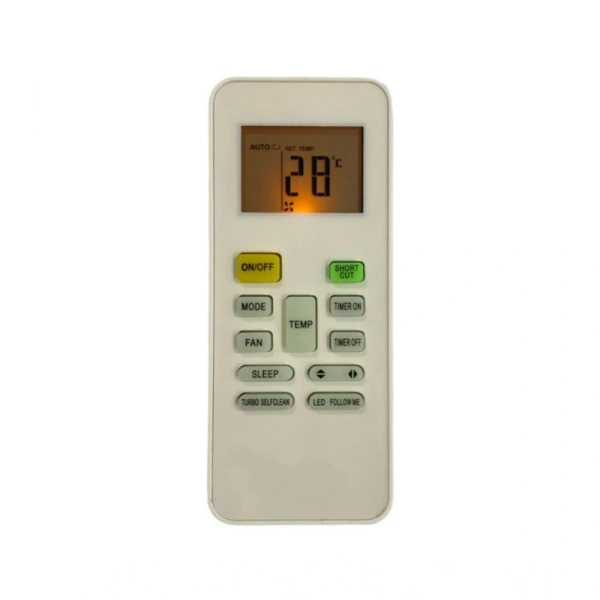 Generic AC Remote No.142 with Backlight Midea AC Remote Control (White) - White
