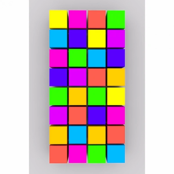 Shopnav Apple iphone 8 Colorful 3D Cubes Mobile Case Cover