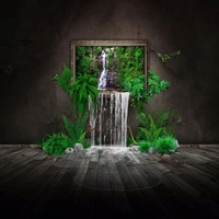 Shopnav Vivo 91 Artificial Nature Background Mobile case cover - Green, 0.25, Nature