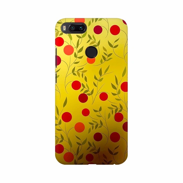 Shopnav Mi A3 Simple Background Mobile Case Cover - Yellow, 0.25, Flower