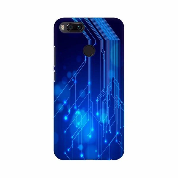Shopnav Vivo V17Pro Blue color Circuit Mobile Case Cover - Blue, 0.25, Abstract and illusions