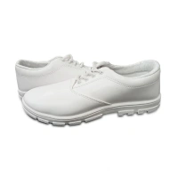 Generic Boy's Rexine School Shoe Lace-Up (White) - White, 0.35, 5