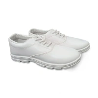 Generic Boy's Rexine School Shoe Lace-Up (White) - White, 0.35, 5