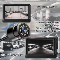 Car Rear View Backup Camera 170 Wide Angle Hd Cmos Auto Parking Assistance Reverse (Black) - Black