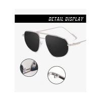 Shopnav Classic Unisex Uv400 Protection Sunglasses (Silver)