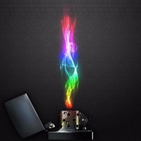 Shopnav One Plus 7 Colorful Flame Mobile Case Cover - Multi, 0.25, Abstract and illusions