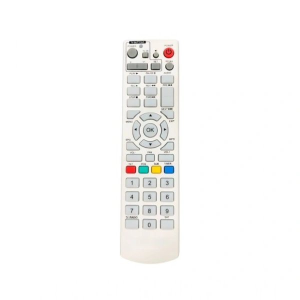 Generic DTH Remote No.1202, Solid Free Dish DTH Remote (White) - White