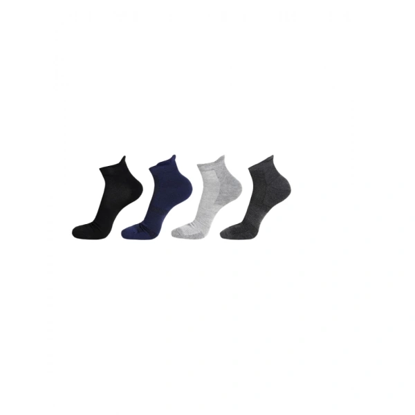 Generic 5 Pairs Unisex Casual Cotton Blended Solid Ankle length Socks (Assorted) - 0.35, Assorted