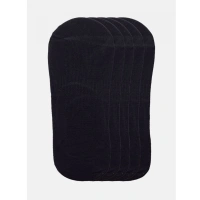 Generic 5 Pairs Unisex Casual Cotton Blended Solid No-show Socks (Black) - 0.35, Black