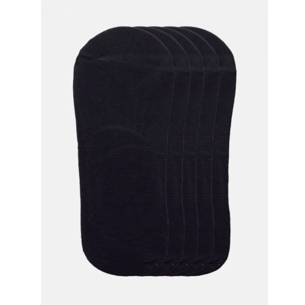 Generic 5 Pairs Unisex Casual Cotton Blended Solid No-show Socks (Black) - 0.35, Black