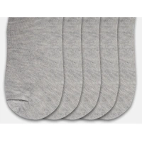Generic 5 Pairs Unisex Casual Cotton Blended Solid Ankle length Socks (Light Grey) - 0.35, Light Grey