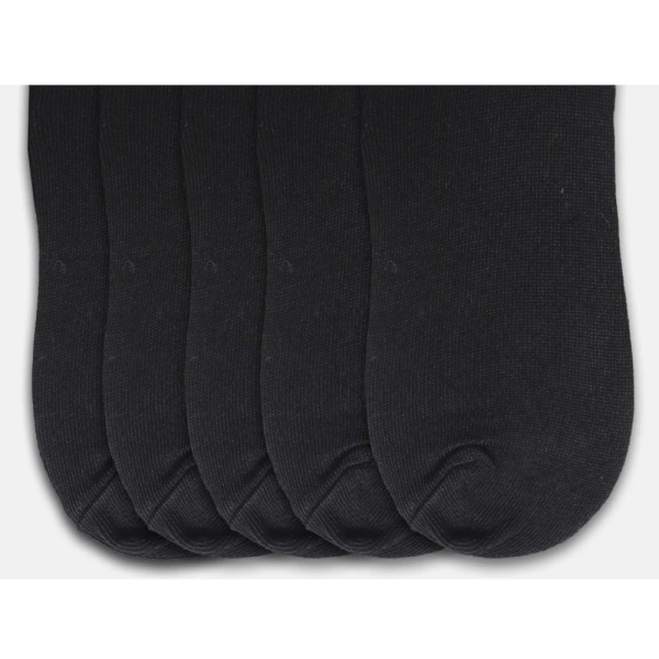 Generic 5 Pairs Unisex Casual Cotton Blended Solid Ankle length Socks (Black) - 0.35, Black