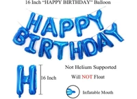 Shopnav 7Th Happy Birthday Decoration Combo With Foil And Star Balloons (Blue, Silver) - 0.25, Blue, Silver