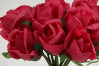 Shopnav Artificial Rose Flowers Bunch Bouquet Of 13 Roses For Home Decoration (Dark Pink, Material:Silk, Polyester) - 0.35, DarkPink