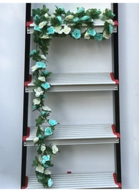 Shopnav Artificial Rose Vine Flowers Plants Artificial Flower Creeper Hanging Rose For Home Decoration (Color: Multi, Material: Silk Polyester) - 7.5 Feet, 0.2, Multi