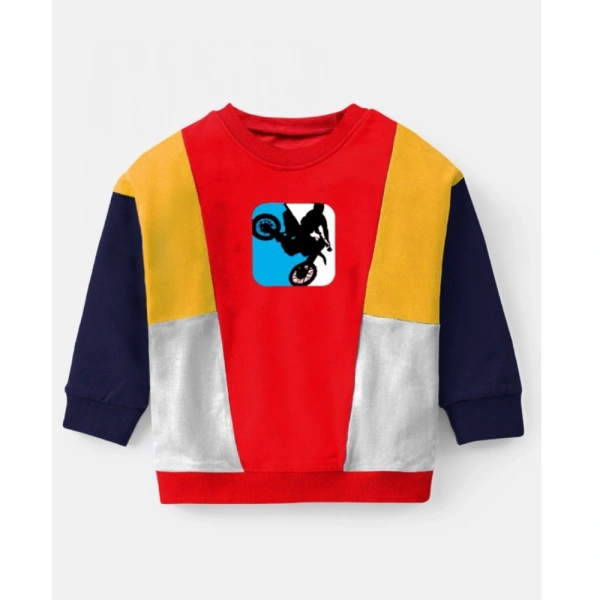 Boy's Casual Full Sleeve Printed Cotton T Shirt With Pant (Red) - 9-10-Yrs, 0.35, Red