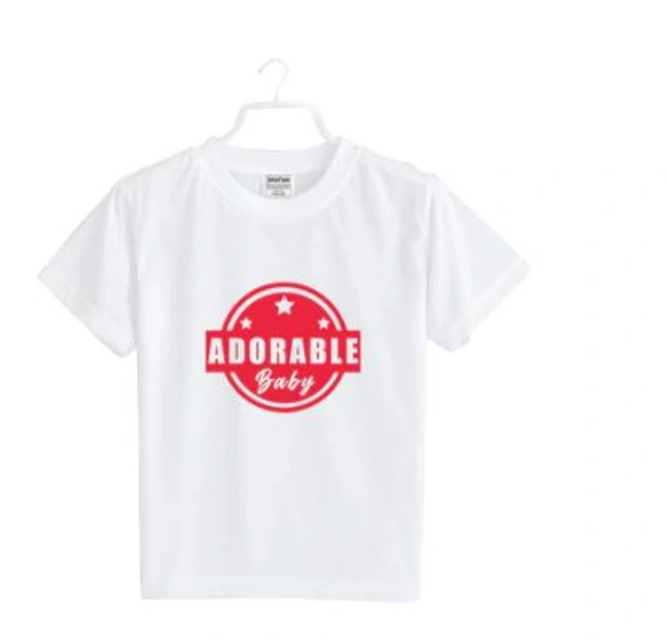 Boys Cotton Adorable Baby Half Sleeve TShirt (White) - 2XL, 0.25, White