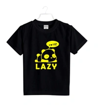 Boys Cotton Lazy Half Sleeve TShirt (Black) - L, 0.25, Black