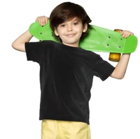 Boys Cotton Plain Half Sleeve TShirt (Black) - L, 0.25, Black