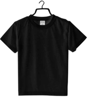 Boys Cotton Plain Half Sleeve TShirt (Black) - L, 0.25, Black